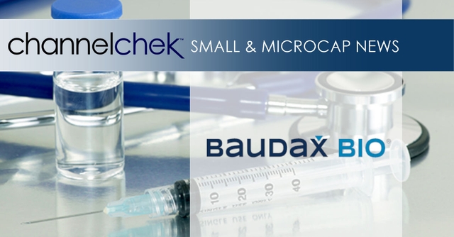 Release – Baudax Bio Announces Closing of $5 Million Public Offering